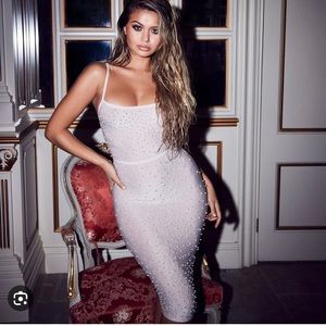 Oh Polly beaded midi dress